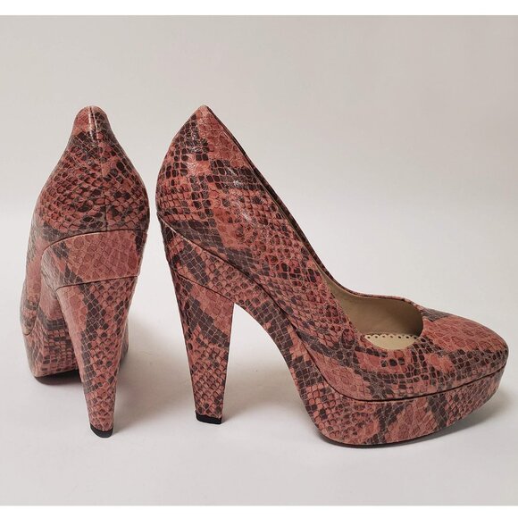 STELLA MCCARTNEY SHOES FAUX SNAKEPRINT LEATHER PLATFORM HIGH HEEL IT 41 US 11 - Picture 6 of 12